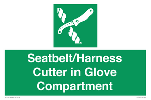 Seatbelt/Harness Cutter in Glove Compartment
